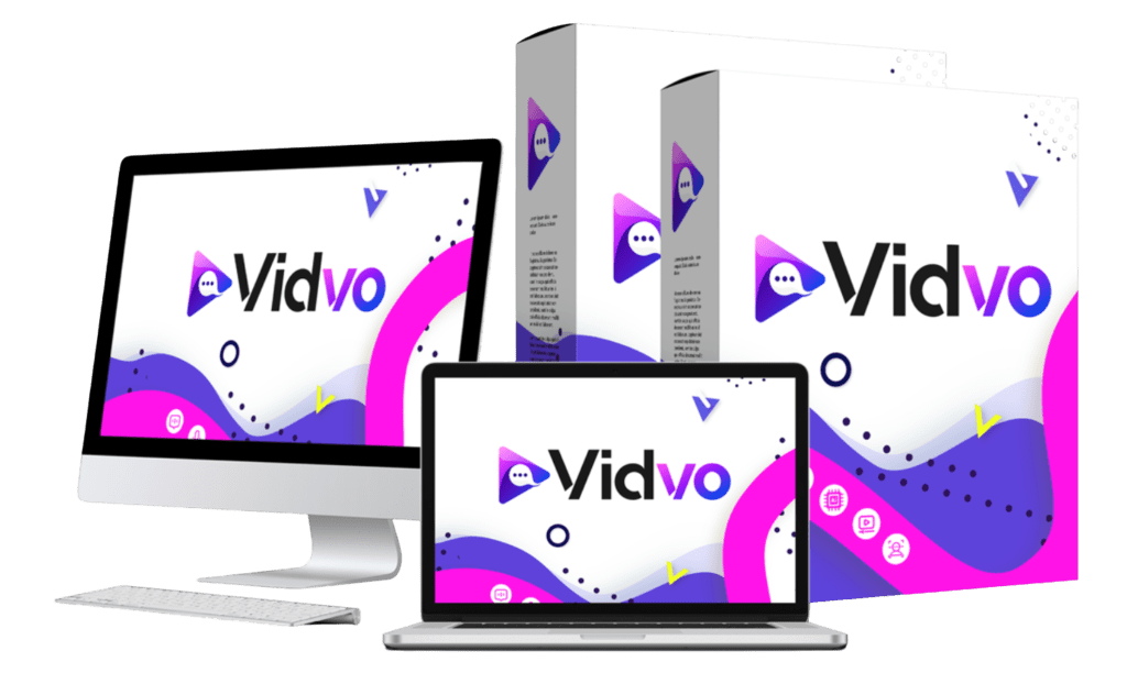 Vidvo AI Video Generator Dashboard - Text-to-video interface with timeline editor, 100+ voiceovers, social media templates, and HD export options